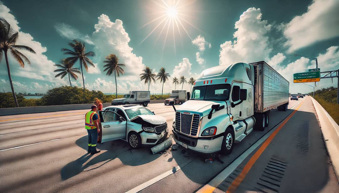 How is fault determined in a miami truck accident case?