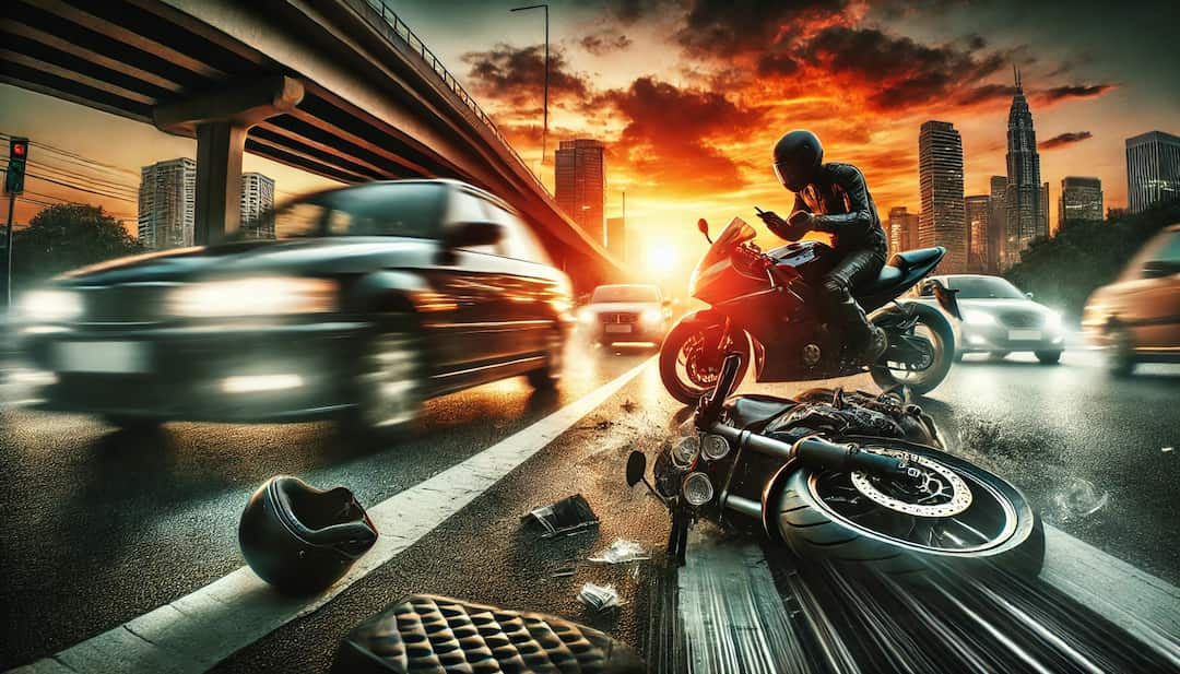 what is the primary cause of motorcycle crashes